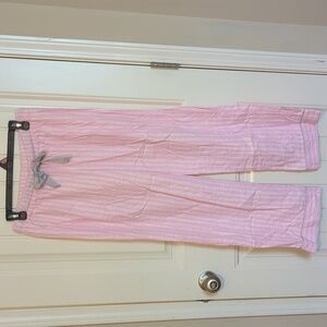 Victoria’s Secret Pink and Silver Striped Pajama Pants Size Small